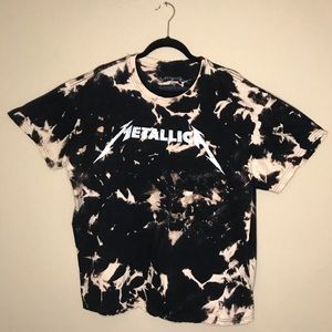 Bleach-Dyed Metallica Shirt